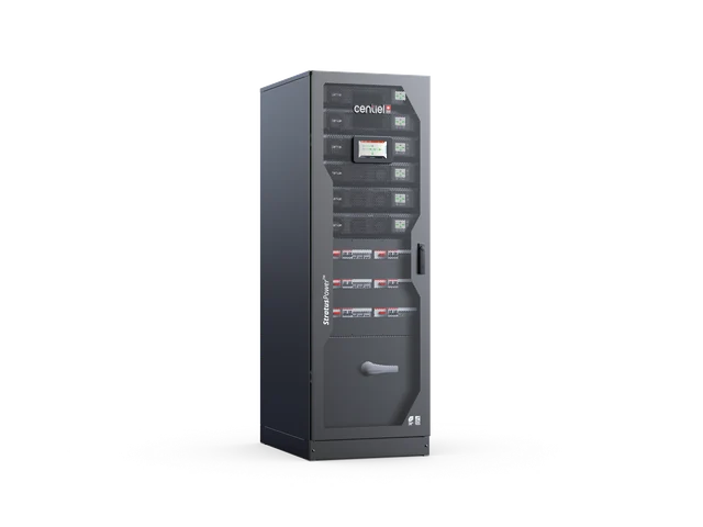 StratusPower SP375B -UPS-kaappi viistosti edestä